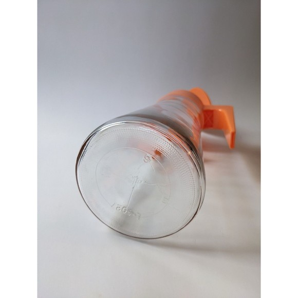 Vtg Mid-Century Anchor Hocking Glass Carafe Orange Juice Pitcher Atomic Diamond - Picture 7 of 8